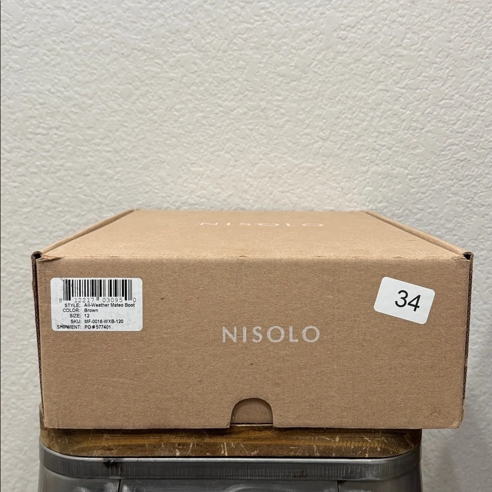 Nisolo All Weather Mateo Leather Boots Brown Size 12